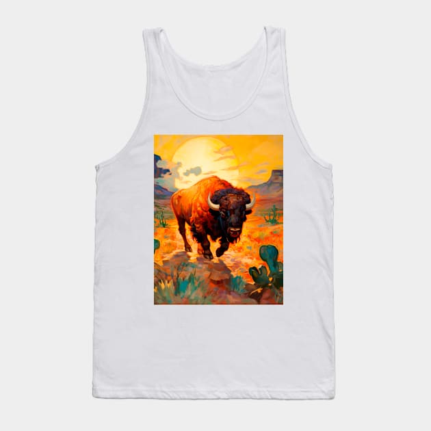 American bison Tank Top by artmysterious